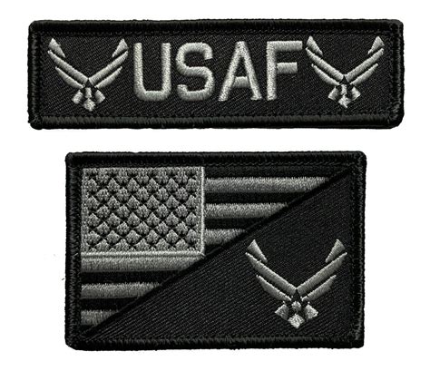 USA American Flag Air Force Patch (2PC “Velcro Brand” Fastener - A1-A2 ...