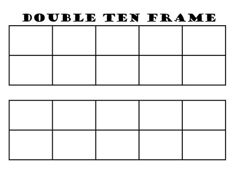 Blank Double Ten Frame Printable | Ten frame, Guided reading ...