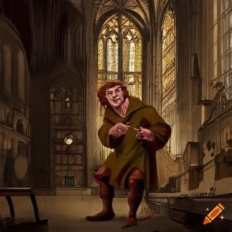 Illustration of quasimodo from hugo's notre dame in paris on Craiyon