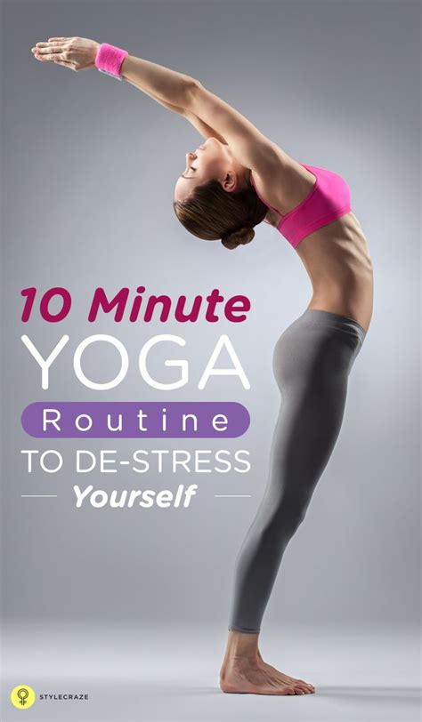 10 Minutes Yoga With 7 Stress Relieving Asanas That Will Rejuvenate You | Yoga routine, Stress ...