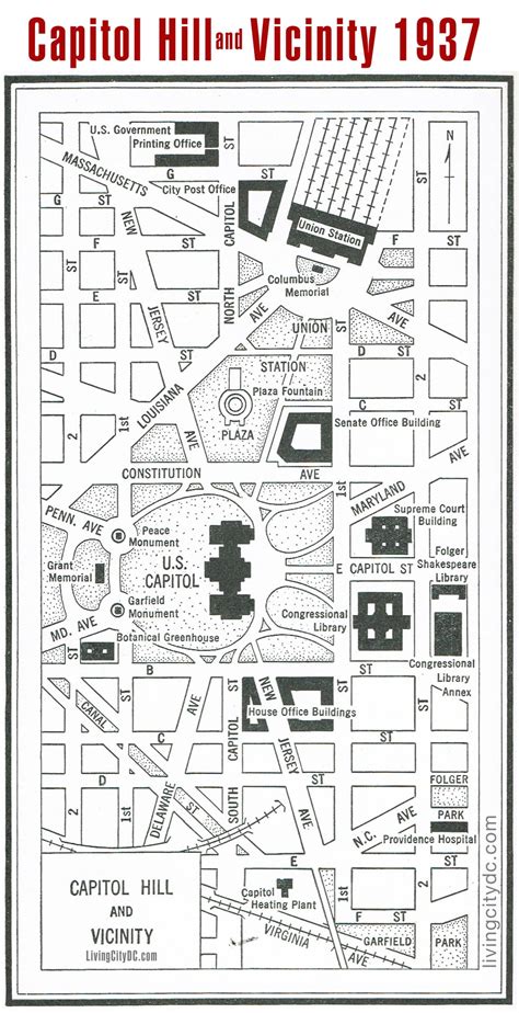 Capitol Hill Washington DC Map 1937