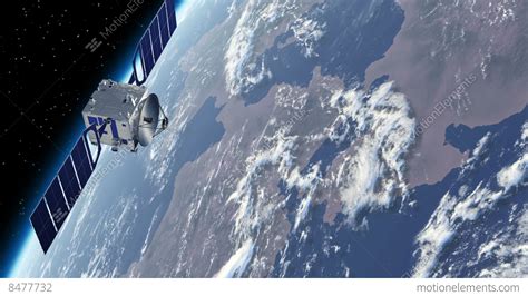 Satellite Orbiting Earth Stock Animation | 8477732