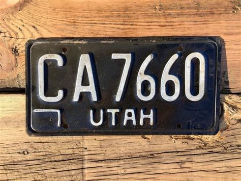 Utah license plate from the 1960 CA7660 #vintage #CA7660 #UtahPlate #old #VintagePlate #silver # ...