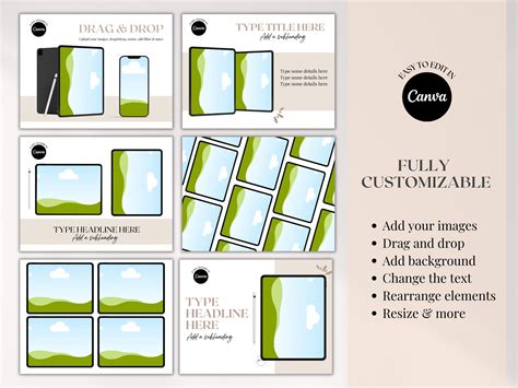 IPad Mockup Canva Template, Realistic Tablet Mockups, iPad Mockup Templates - Etsy