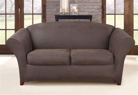 Upscale Smart. The luxury and look of leather in an affordable, washable slipcover. This full ...