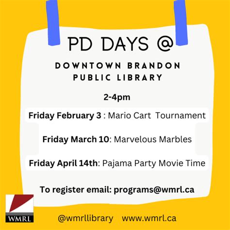 PD Days @ the Brandon Public Library | Western Manitoba Regional Library