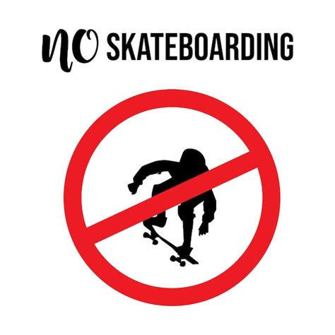 Premium Vector | No skateboarding sign concept design stock illustration, prohibition notice