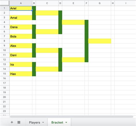 Create a tournament bracket | Apps Script | Google for Developers