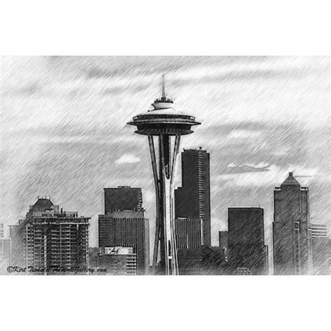 Black and White Photography: Seattle Skyline In Black And White