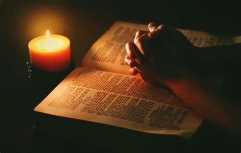 Wallpaper light, hands, candle, bible, praying images for desktop ...