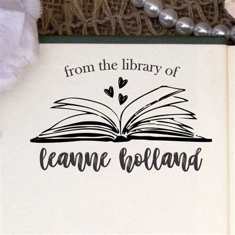 This Book Belongs to Stamp, Custom Library Stamp, | Library stamp, Personal library stamp, Book ...