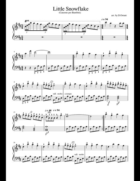 Little Snowflake sheet music for Piano download free in PDF or MIDI