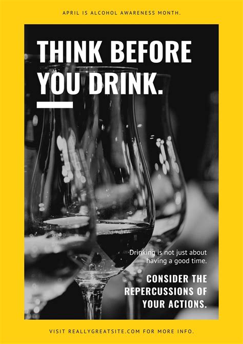 Free custom printable alcohol awareness poster templates | Canva