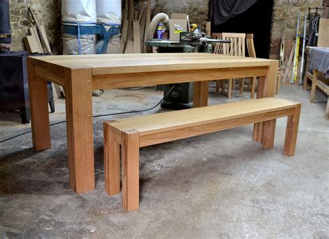 Contemporary Oak Dining Bench | Bespoke Kitchen Bench