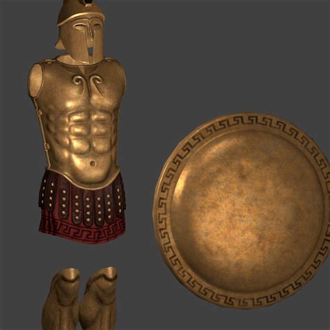 maya greek hoplite armor shield