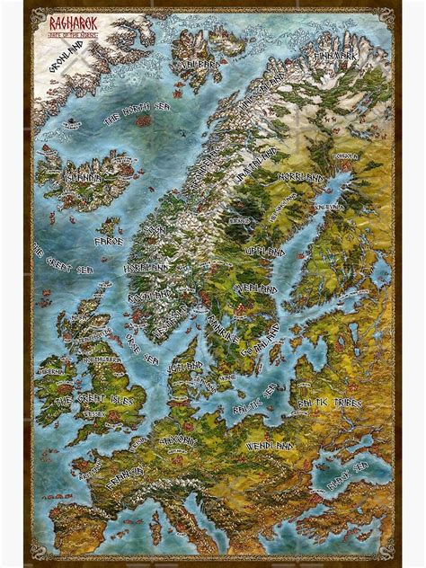 "Map of Midgard" Poster for Sale by fateofthenorns | Redbubble