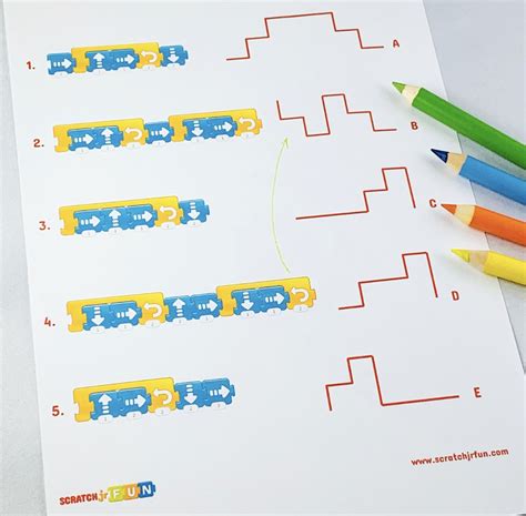 ScratchJr scripts with loops. A matching game worksheet - ScratchJr Fun