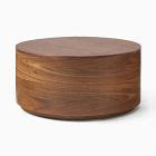 Volume Round Drum Coffee Table - Wood | Modern Living Room Furniture ...