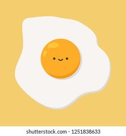 Vector Cartoon Illustration Scrambled Eggs Cute Stock Vector (Royalty ...