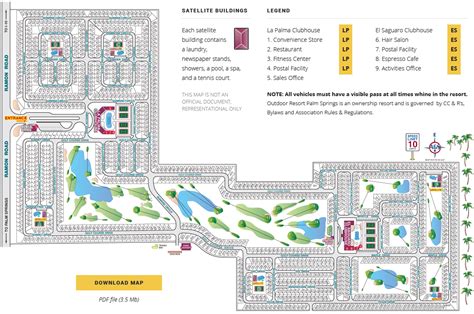 Map Of Palm Springs Area Golf Courses