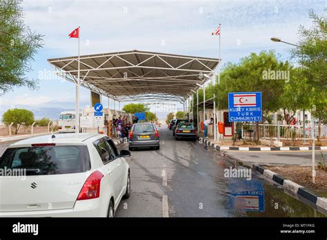 Border Crossing between Cyprus and the Turkish Republic of Northern Cyprus. Northern Cyprus is ...