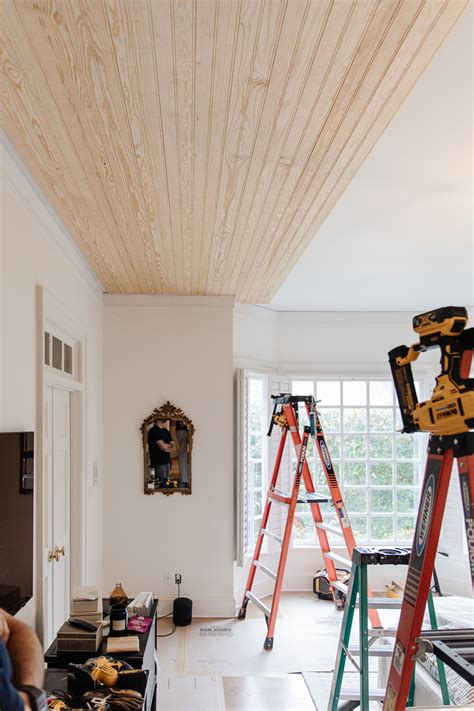 Ceiling Beadboard Installation | Shelly Lighting