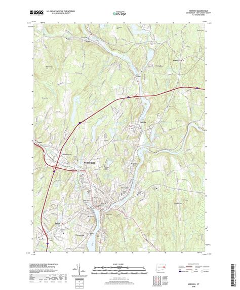 MyTopo Norwich, Connecticut USGS Quad Topo Map