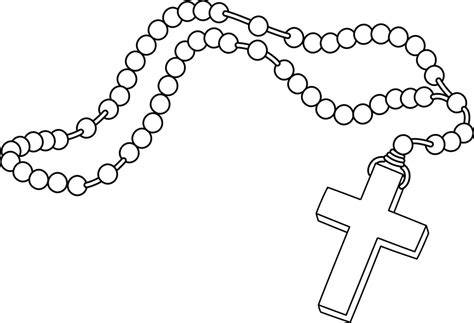 Rosary Isolated Coloring Page for Kids 21501685 Vector Art at Vecteezy