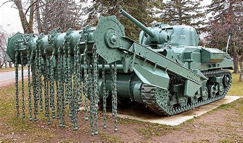 WW II Sherman Crab - anti-mine flail tank | British tank, Tank, Military vehicles