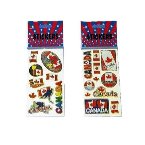 Wholesale Multi-Pack Canada Flag Stickers (Small) - Bargains Group