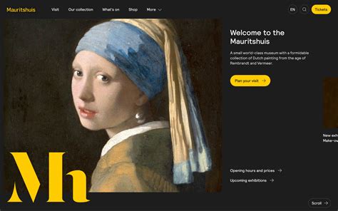 The Mauritshuis website design inspiration • MaxiBestOf