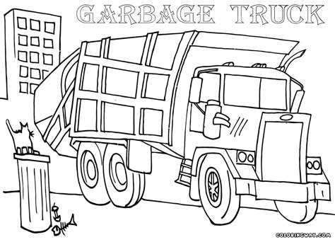 Garbage Truck Printable Coloring Pages