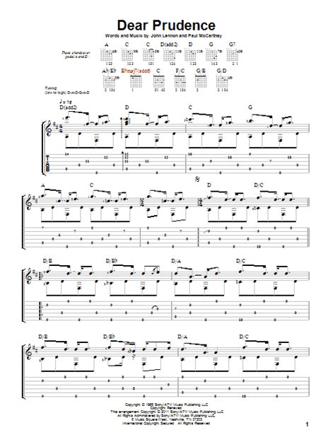 Dear Prudence | Sheet Music Direct