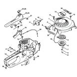 Stihl HS 45 Z Petrol Hedgetrimmer (HS45Z) Parts Diagram, Rewind starter