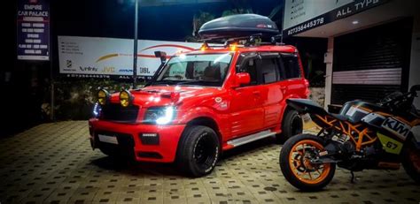 This modified Mahindra Scorpio is red hot muscle