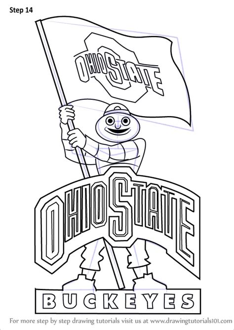 Learn How to Draw Ohio State Buckeyes Mascot (Logos and Mascots) Step by Step : Drawing Tutorials