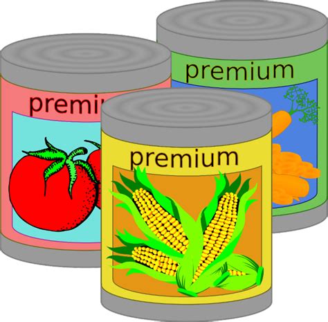 Download HD Food Bank Clipart Svg Free Library - Canned Food Clip Art ...