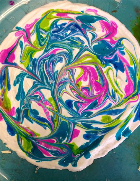 Marbling with shaving cream | Beehive Art Studio