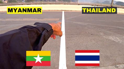 Border Crossing On Foot Thailand To Myanmar | Mae Sot To Myawaddy - YouTube