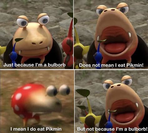 Poorly made meme about a bulborb : r/Pikmin