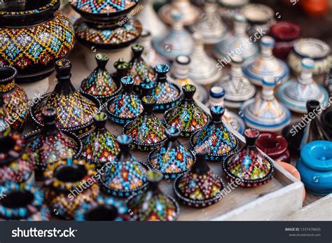 Traditional Moroccan Market Souvenirs Handmade Ceramic Stock Photo ...