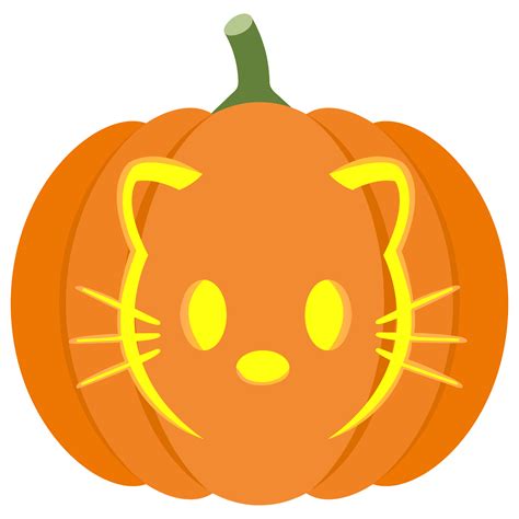 Easy Hello Kitty Pumpkin Stencil | Free Printable Papercraft Templates