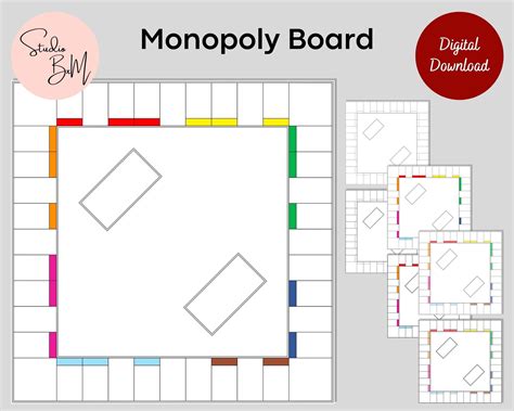 Monopoly Board Blank Monopoly Board Custom Monopoly Game - Etsy