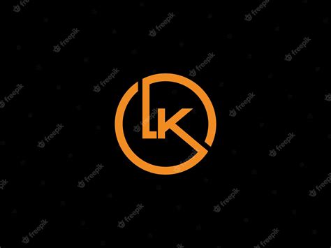 Premium Vector | Orange and black logo with the title lk in a circle