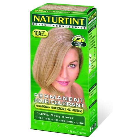 Naturtint Permanent Hair Colorant, with Organic Ingredients, 10A, Light Ash Blonde, 5.4-Ounces ...