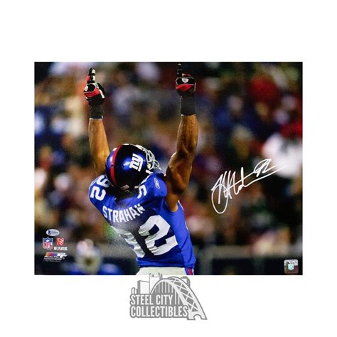 Michael Strahan Autographed New York Giants 16x20 Photo - BAS COA (Arms ...