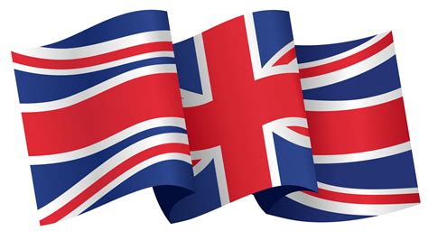 Waving flag of UK isolated on png or transparent background,Symbols of ...