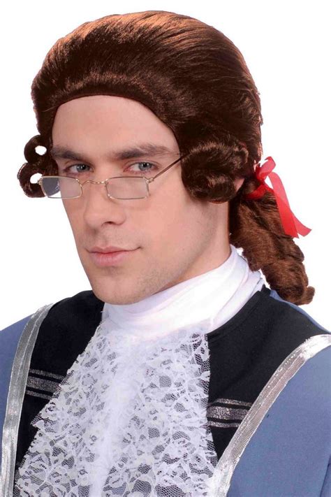 Men's Brown Colonial Wig - Revolutionary War Costumes - Adult Colonial Costumes