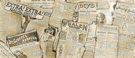 Newspaper Montage Projected Backdrops - Grosh Digital