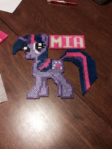 Twilight sparkle perler bead design | Perler bead patterns, Perler beads designs, Perler beads